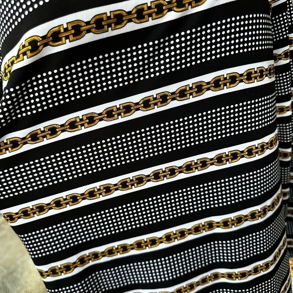 Michael by Michael Kors long sleeve shift dress long sleeve size L chain… - Picture 3 of 5